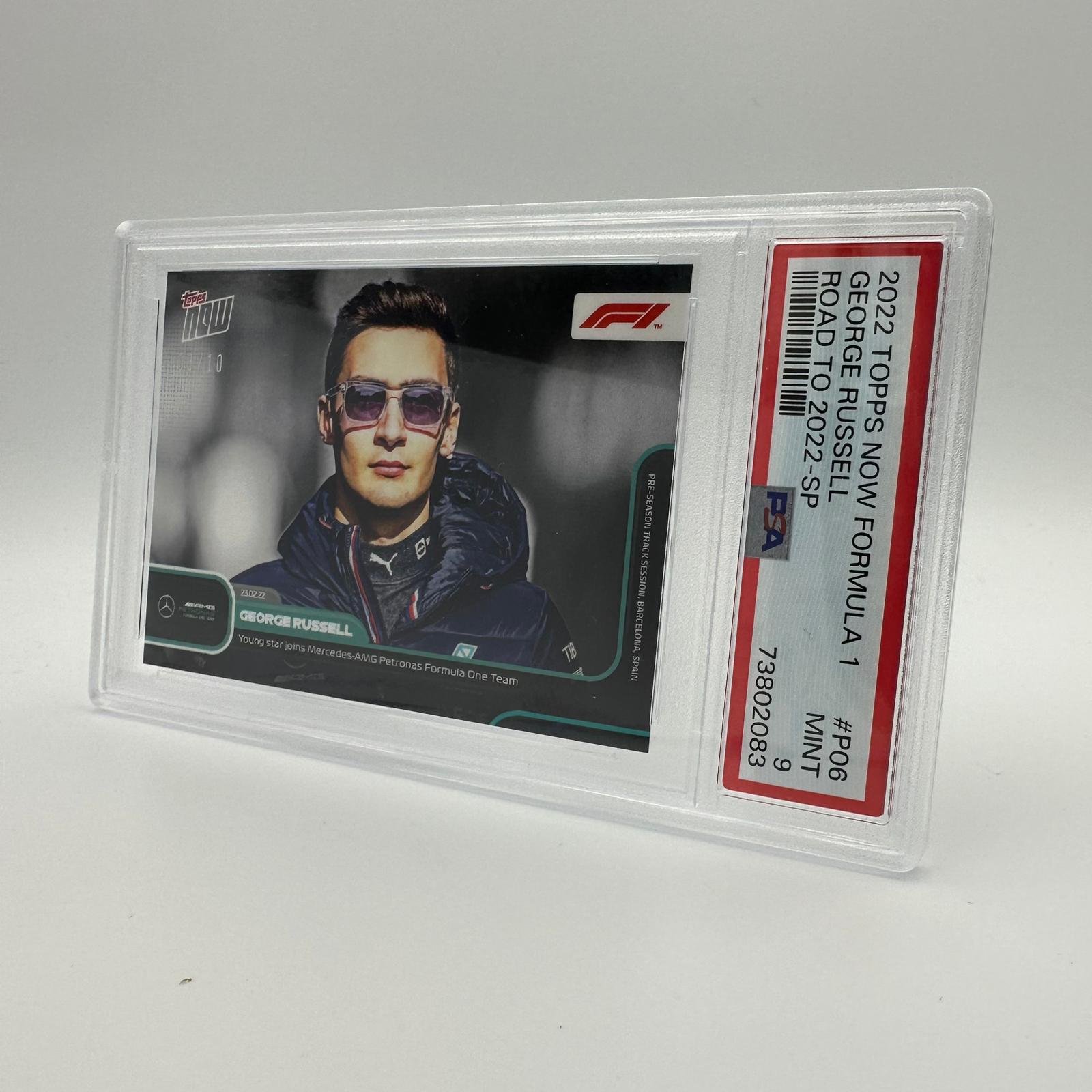 PSA 9 2022 George Russell Road To F1 Trading Card #P06 SP - Rare Collectible for Motorsport Fans & Trading Card Enthusiasts (Perfect for Display, Investment, or Gift for Formula 1 Lovers)
