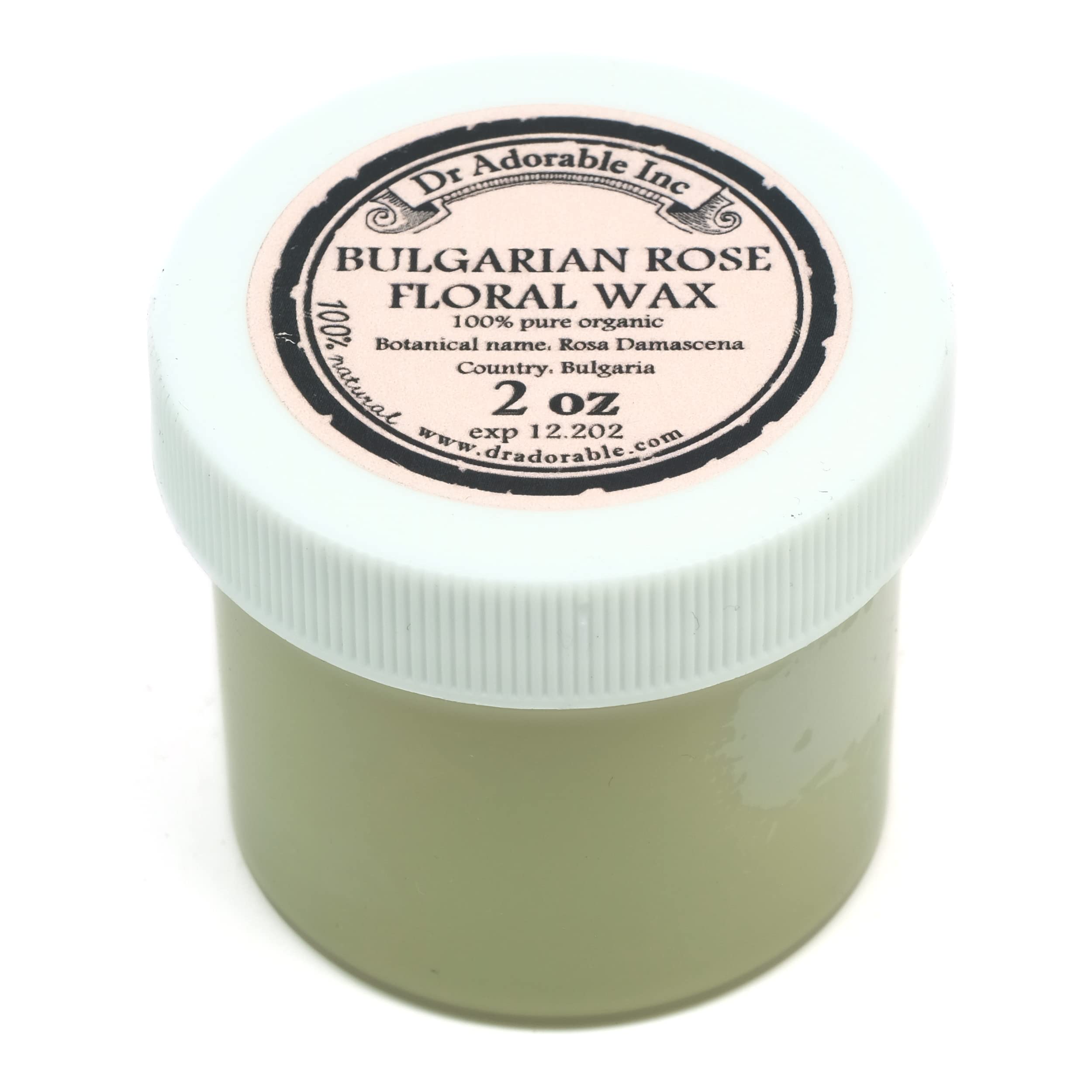 Organic Bulgarian Rose Wax by Dr Adorable - 2 Oz for DIY Skincare, Candles & Aromatherapy