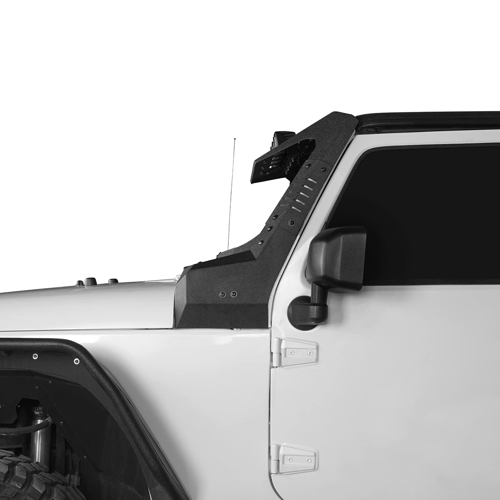 u-Box Jeep Wrangler JK & Unlimited (2007-2018) Windshield Frame Cover with 4X LED Lights - Sun Visor, Cowl Body Armor for Off-Road Protection & Style | Perfect for Jeep Adventures & Outdoor Camping