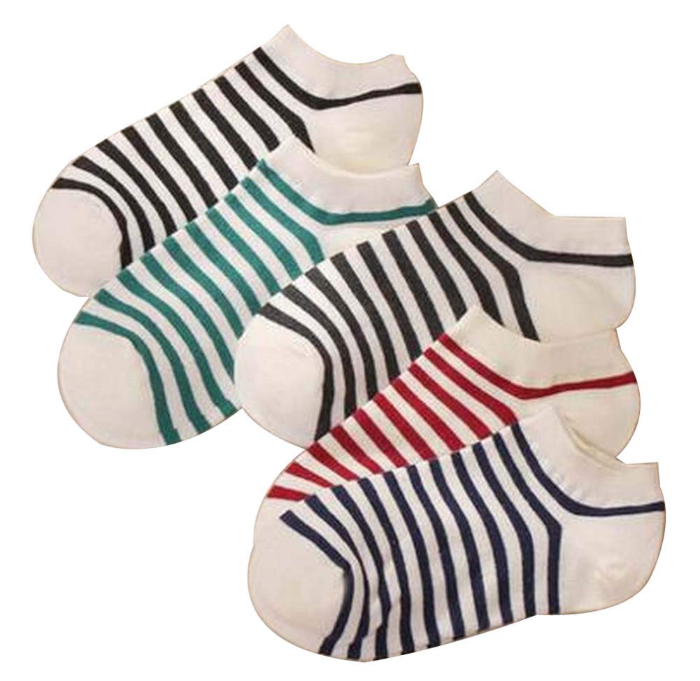 24station [S] 10 Pairs Women's Low Cut Ankle Socks - Cute Schoolgirl Fashion Socks for Casual Wear, School Uniform & Daily Outfits