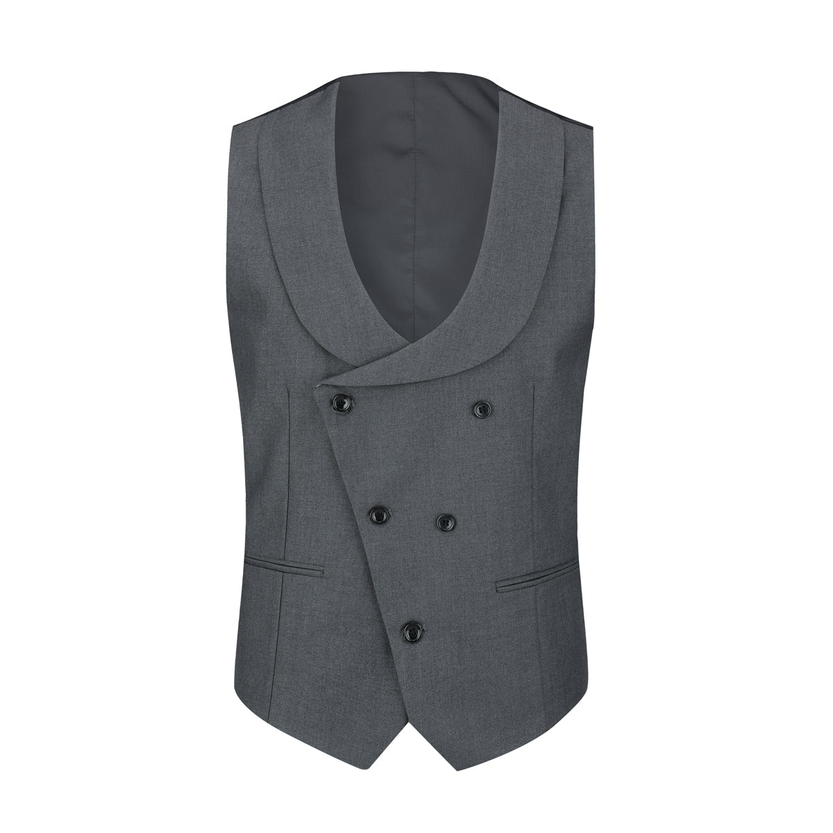 Stylish Men's 3-Piece Slim Fit One Button Color Block Suit - Grey | Perfect for Weddings, Business Meetings & Formal Events