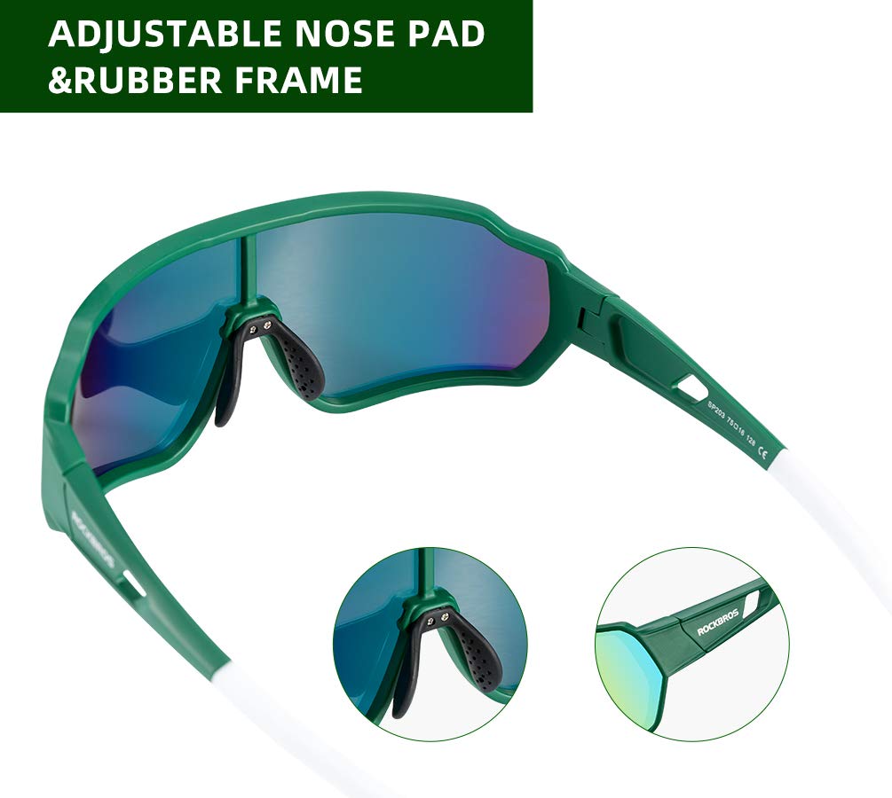 RockBROS Polarized Sunglasses for Men & Women - UV400 Protection, Anti-Glare Cycling Glasses for Outdoor Sports, Running, Hiking & Driving