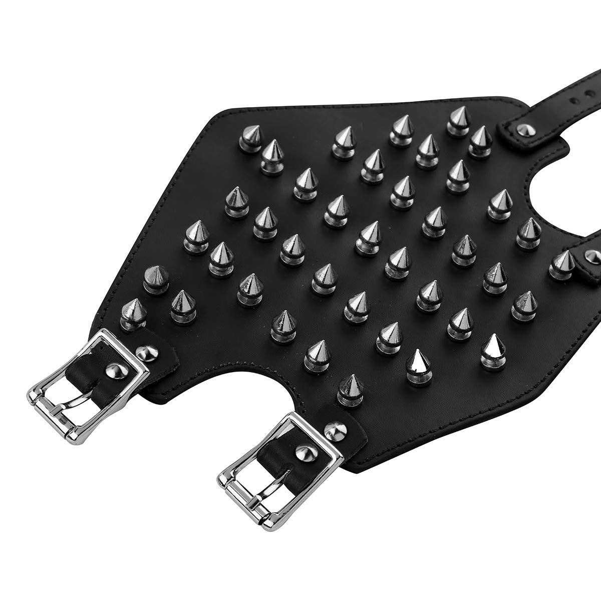 Faux Leather Metal Spikes Gauntlet Wristband - Medieval Bracers Armor Cuff for Cosplay, LARP & Renaissance Fairs - Protective Arm Gear for Gothic Fashion & Costume Accessories