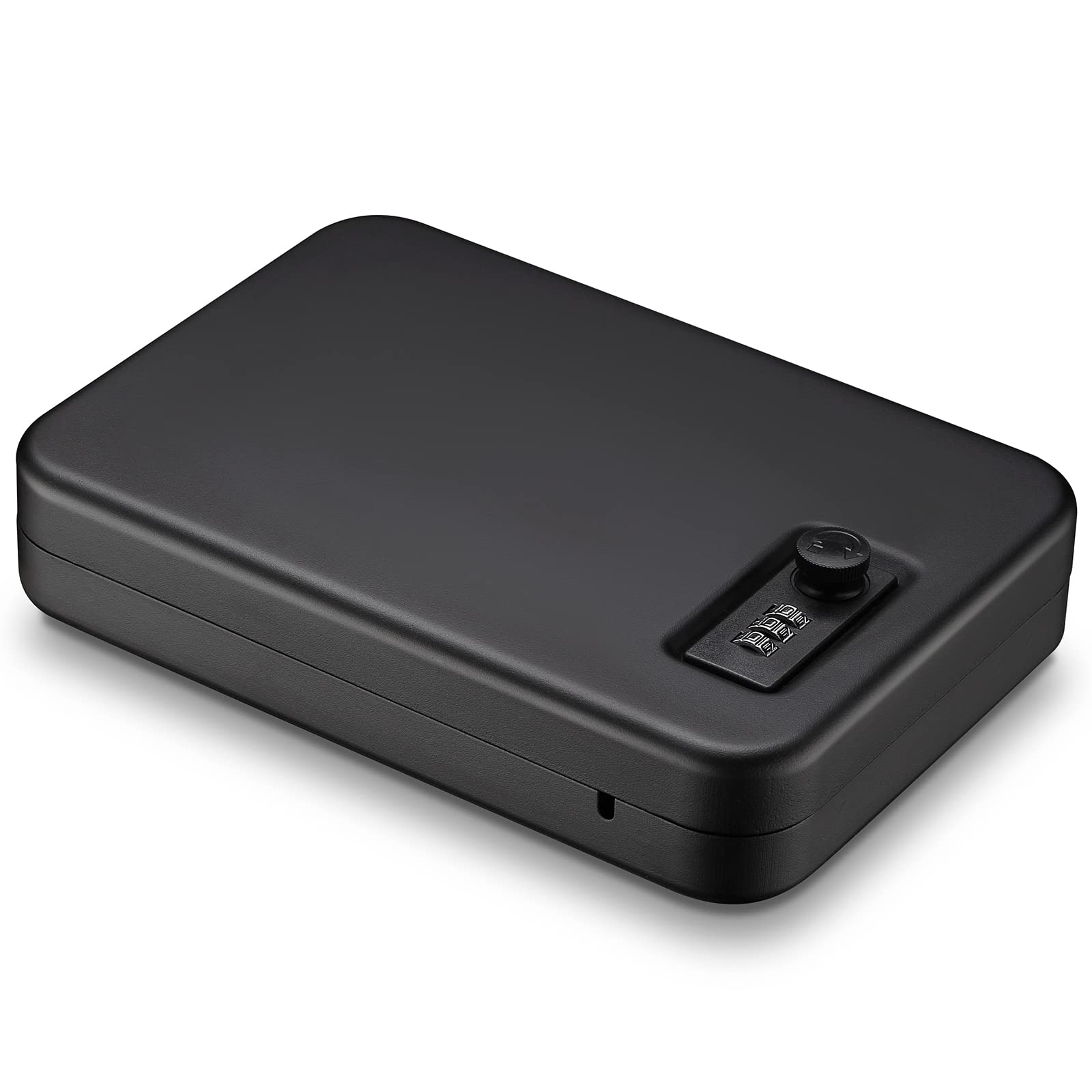 Portable Pistol Safe for Travel & Car - Compact Handgun Lock Box with Secure Key Entry | Ideal for Home, Vehicle & Personal Protection
