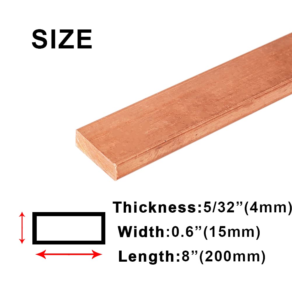High-Purity 99.9% Cu Pure Copper Flat Stock - 5/32