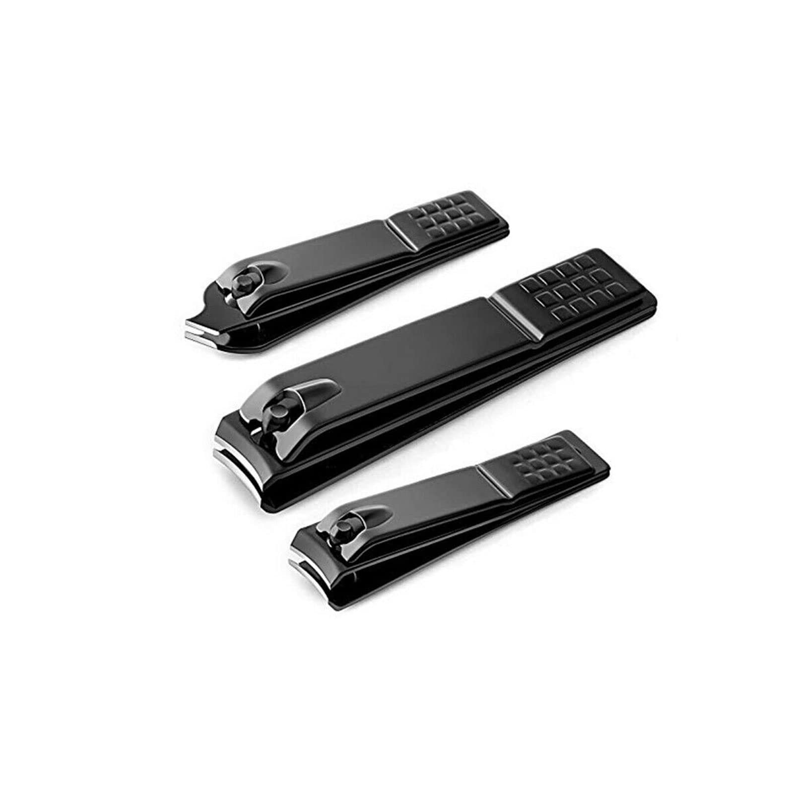 Premium Black Stainless Steel Toe Nail Clippers - Sharp Professional Pedicure Tool for Men & Women | Ideal for Home, Travel & Salon Use | Perfect for Clean Cuts & Nail Art