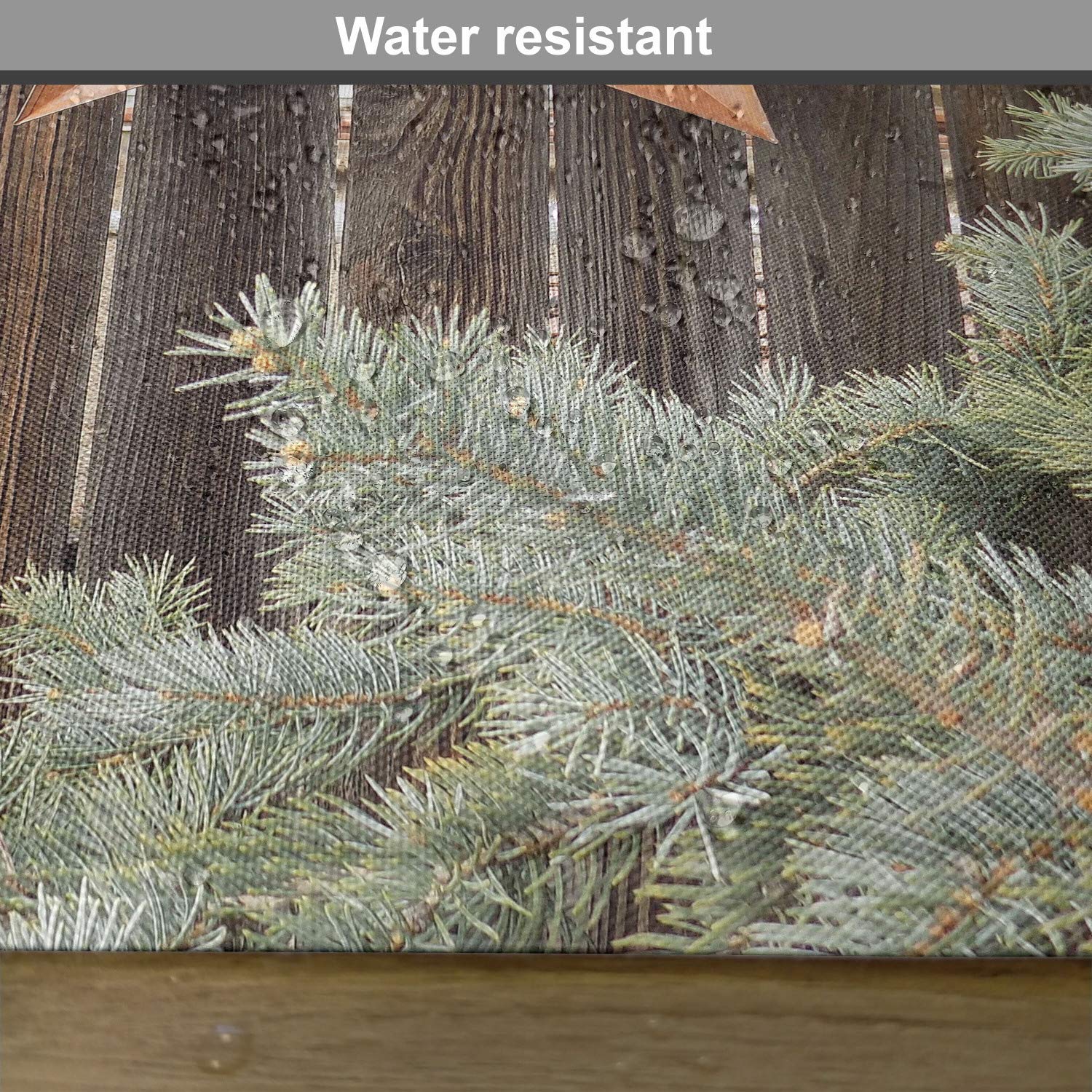Ambesonne Prehistoric Country Place Mats Set of 4 - Orange Star on Wood Fence Design, Washable Fabric Table Mats for Dining Room, Kitchen & Outdoor Picnics (Standard Size, Orange Green Brown)