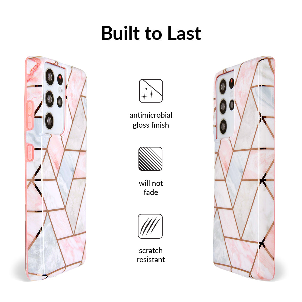 Geometric Marble Samsung Phone Case - Stylish Protective Cover for Samsung Galaxy S21/S20/Note 20 - Perfect for Everyday Use, Work & Travel