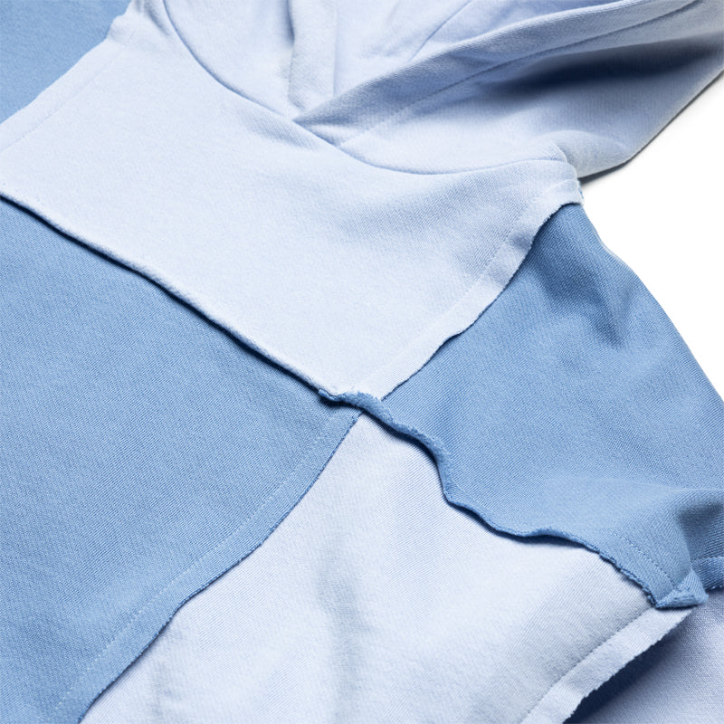 Premium Flaneur Cut & Sew Hoodie for Men & Women | Soft Comfortable Blue Pullover Sweatshirt | Casual Streetwear, Gym & Outdoor Activities