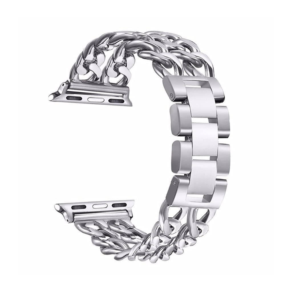 QWZYP 38mm 42mm 40mm 44mm Stainless Steel Watch Band Replacement - Durable Metal Loop Strap for Apple Watch Series 1-9 & Ultra - Perfect for Workouts, Swimming & Everyday Wear