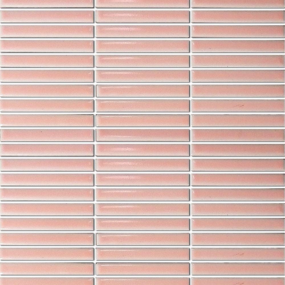 Nara Pink Kit Kat Gloss Mosaic Tile - Premium Ceramic Wall & Floor Tiles for Kitchen Backsplash, Bathroom, and Shower Decor