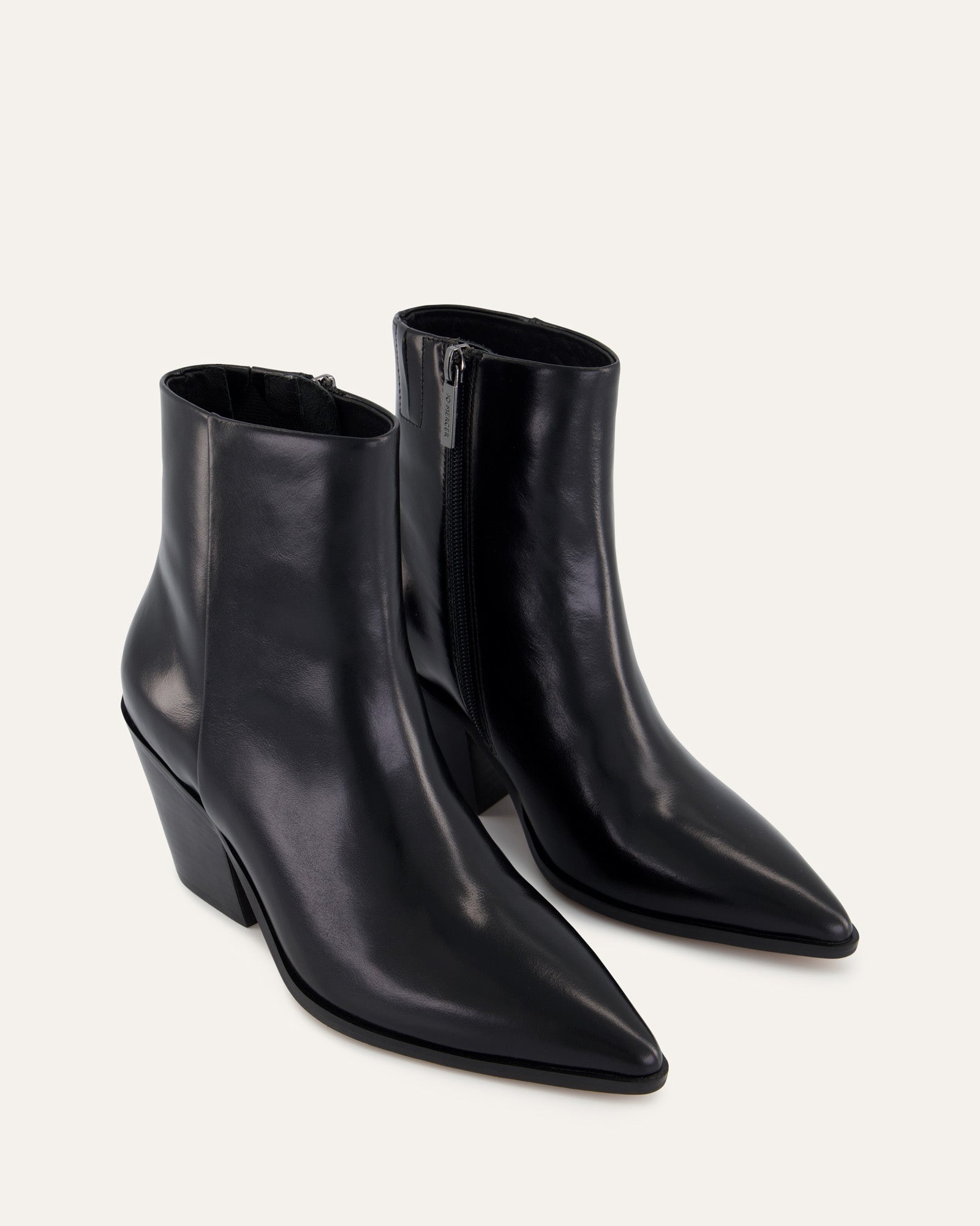 Freddie Mid Ankle Boots for Women - Genuine Black Leather Booties, Comfortable & Stylish for Casual Outfits, Work & Fall Fashion