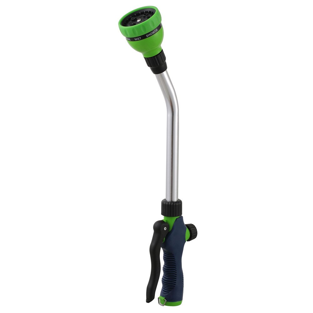 MISNODE 19 Inch Watering Wand - 8 Adjustable Spray Patterns Garden Hose Nozzle Sprayer for Lawn, Plants & Flowers | Perfect for Watering Gardens, Hanging Baskets & Delicate Seedlings