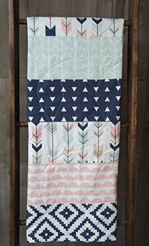 Baby Girl Hunting Quilt - Woodland Arrow Chevron Design for Crib & Nursery Bedding | Cozy & Durable Baby Blanket for Newborns, Infants | Perfect for Nursery Decor, Baby Showers & Gift Giving