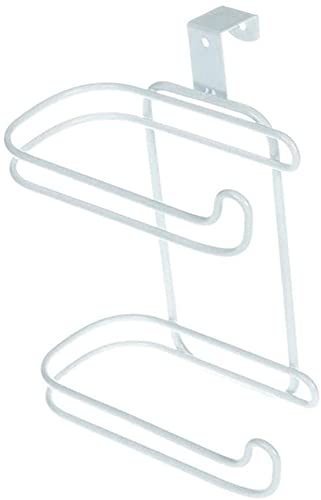 Modern Wall-Mounted Toilet Paper Holder with Double Hooks - Over Tank Storage Organizer for Bathroom & Kitchen - Space-Saving Paper Roll Dispenser with Glove Rack - Perfect for Small Bathrooms, RVs, and Apartments