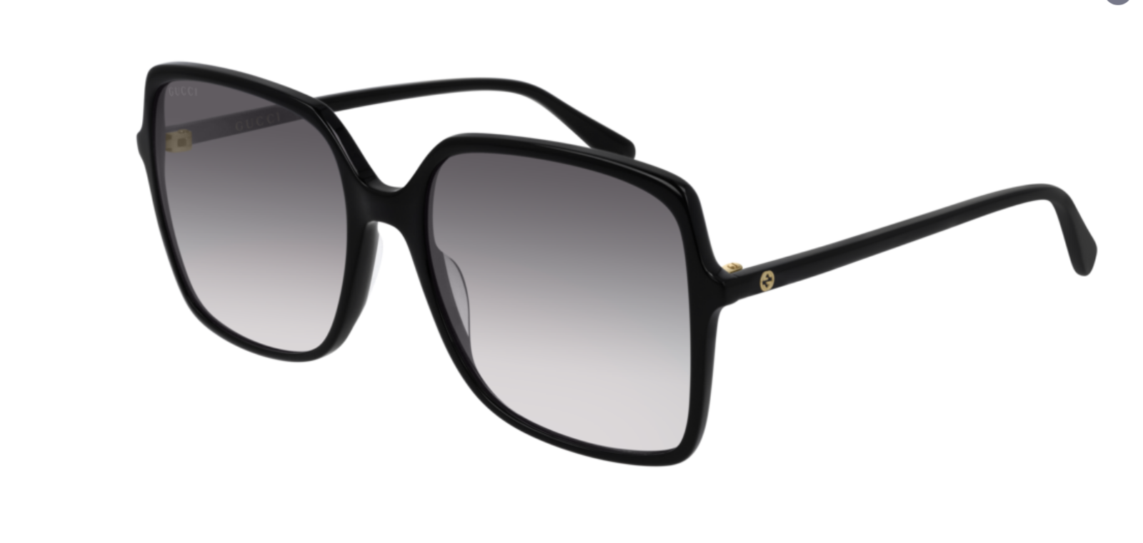 Gucci GG 0544S 001 Black/Gray Gradient Women's Square Sunglasses | Luxury Designer Shades for Women | Perfect for Beach, Driving & Fashion Outfits