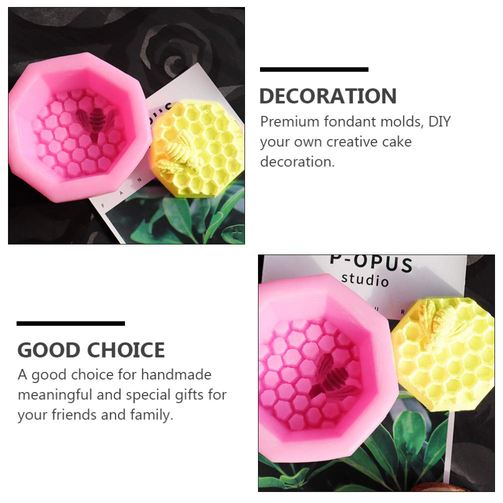 Hemoton 3-Piece Honeycomb Silicone Mold Set - Food-Grade Baking Molds for Chocolate, Fondant, Candy, Cake, Soap & Lotion Bars - Reusable Resin Craft Molds for DIY Home Decor & Gifts