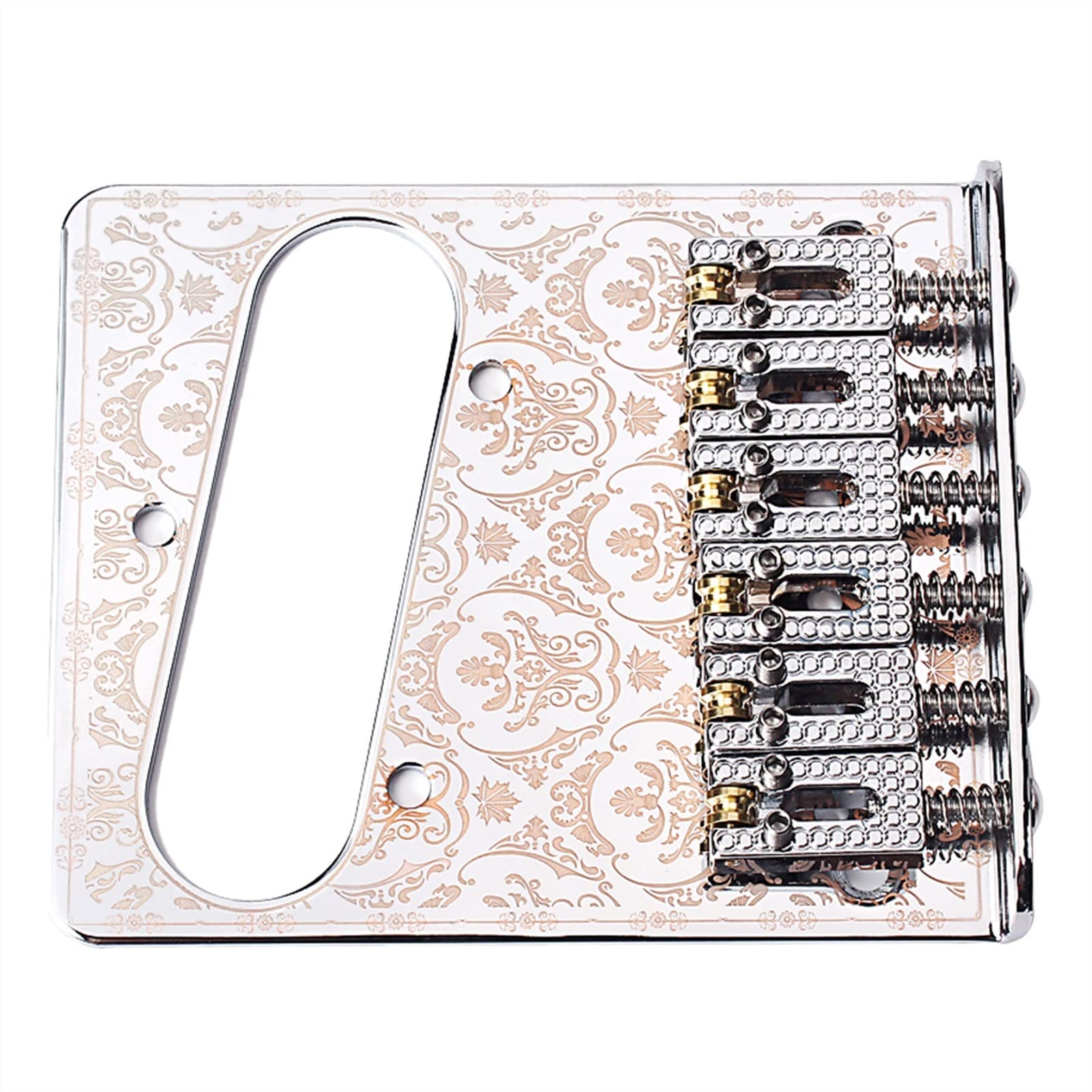 Premium Electric Guitar Bridge - Hand-Carved Saddle Tailpiece Plate for Luthiers & Musicians (Silver) | Perfect for Guitar Repair, Custom Builds & Professional Setups