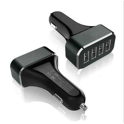 48W 4-Port USB Car Charger Fast Charging for iPhone Samsung Huawei iPad - Perfect for Road Trips & Family Travel