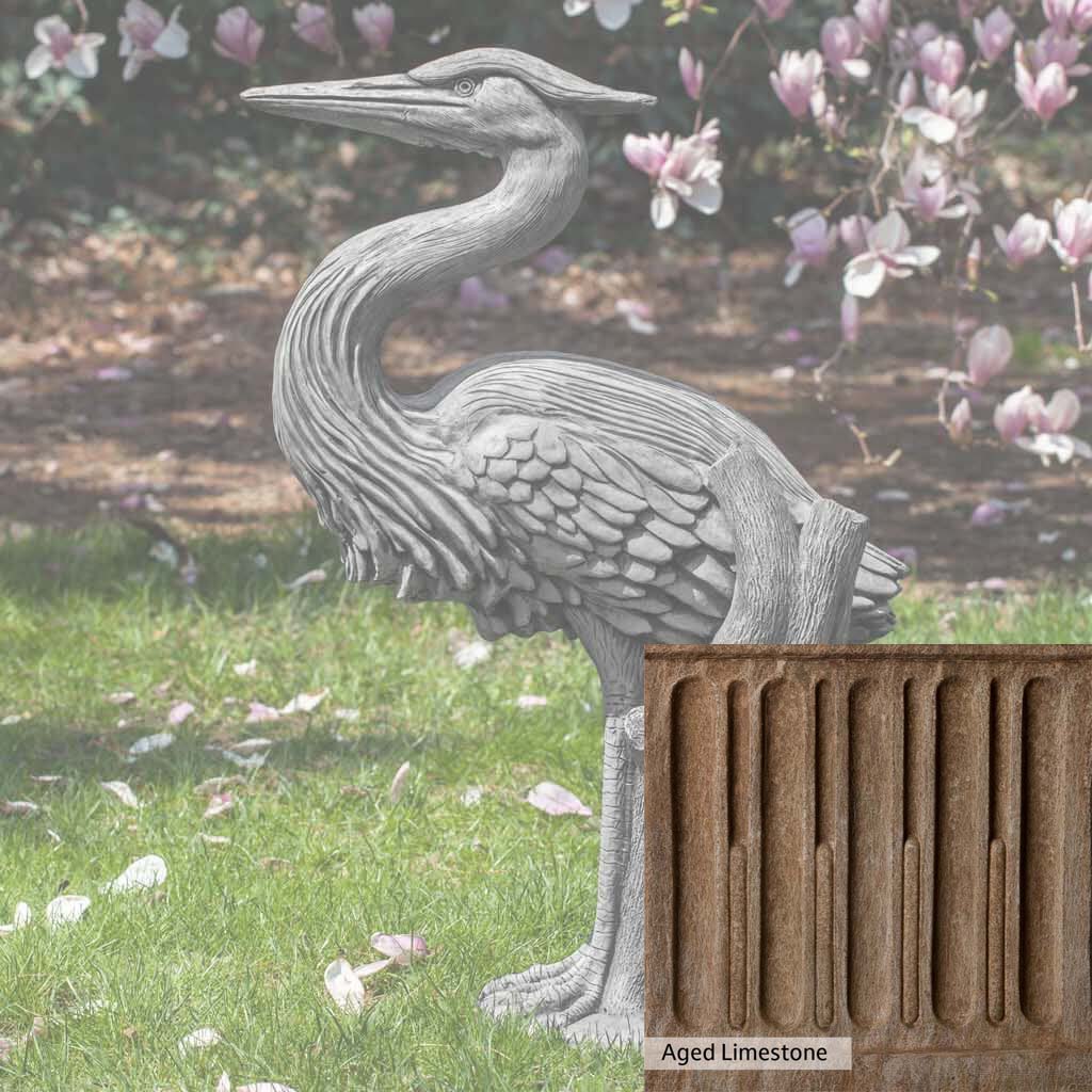 Campania International Heron Statue - Elegant Outdoor Garden Decor for Patio, Yard, and Poolside Landscaping