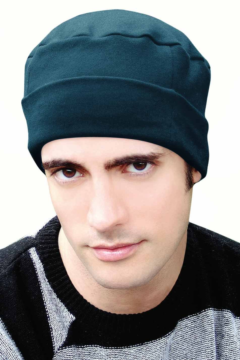 Headcovers Unlimited Cotton Cuff Cap for Cancer Patients - Soft Comfortable Chemo Hat for Men - Perfect for Medical Treatments & Everyday Wear