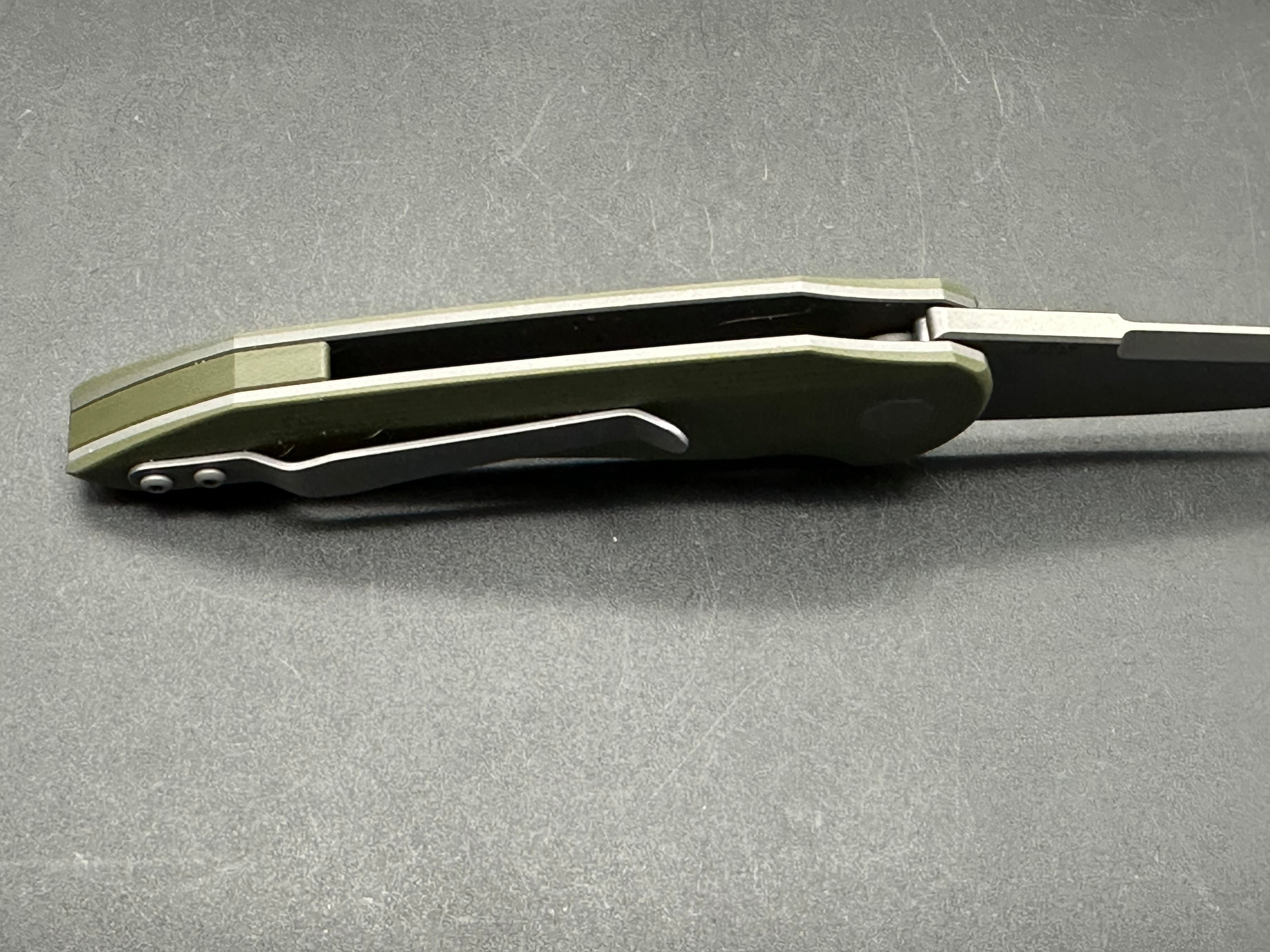 Hoback Enoch Liner Lock Folding Pocket Knife - OD Green G10 Handle, 3.1