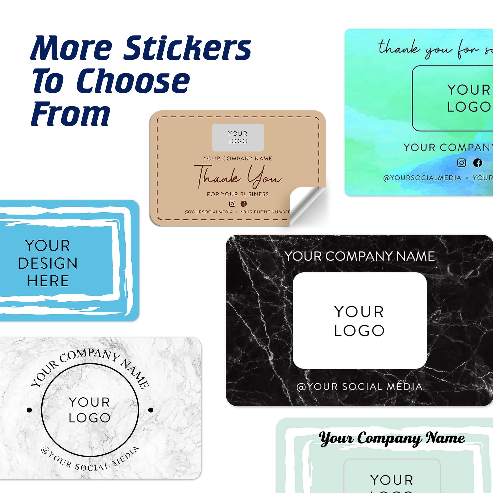 Custom Rectangle & Square Vinyl Stickers - Personalized Logo Labels for Small Business (6x4 Inches, Brown) - Perfect for Handmade Products, Packaging, Bottles, Jars, Candles & Branding