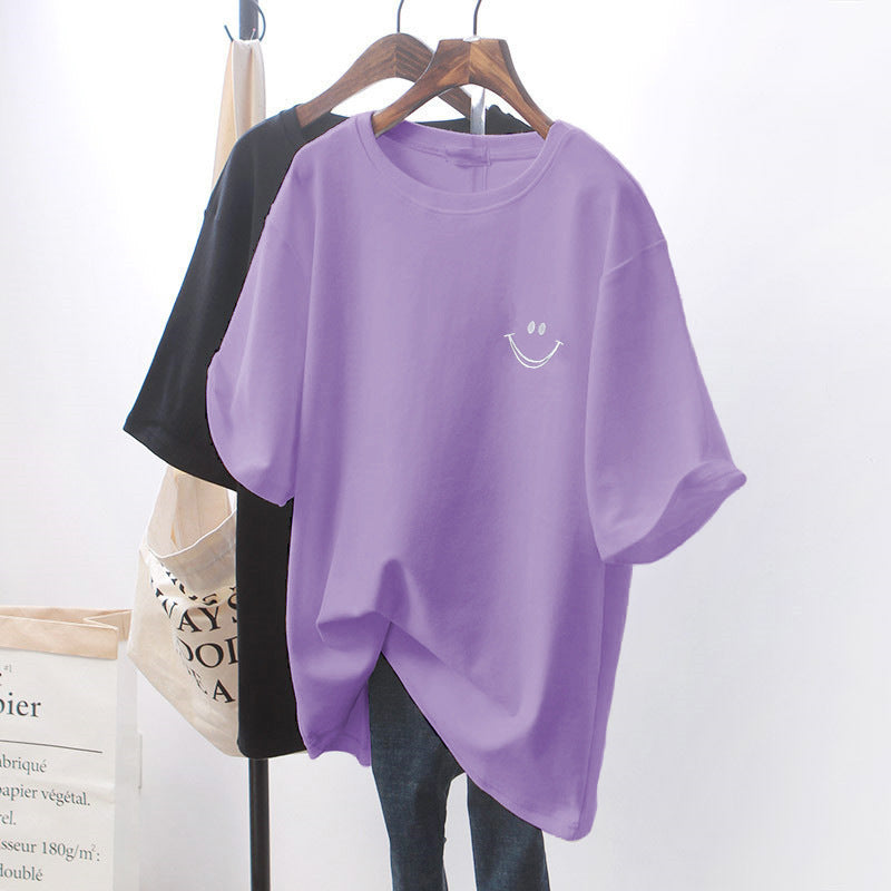 Chic White Loose Short Sleeve T-Shirt for Women - Trendy Casual Top for Summer, Streetwear & Everyday Outfits
