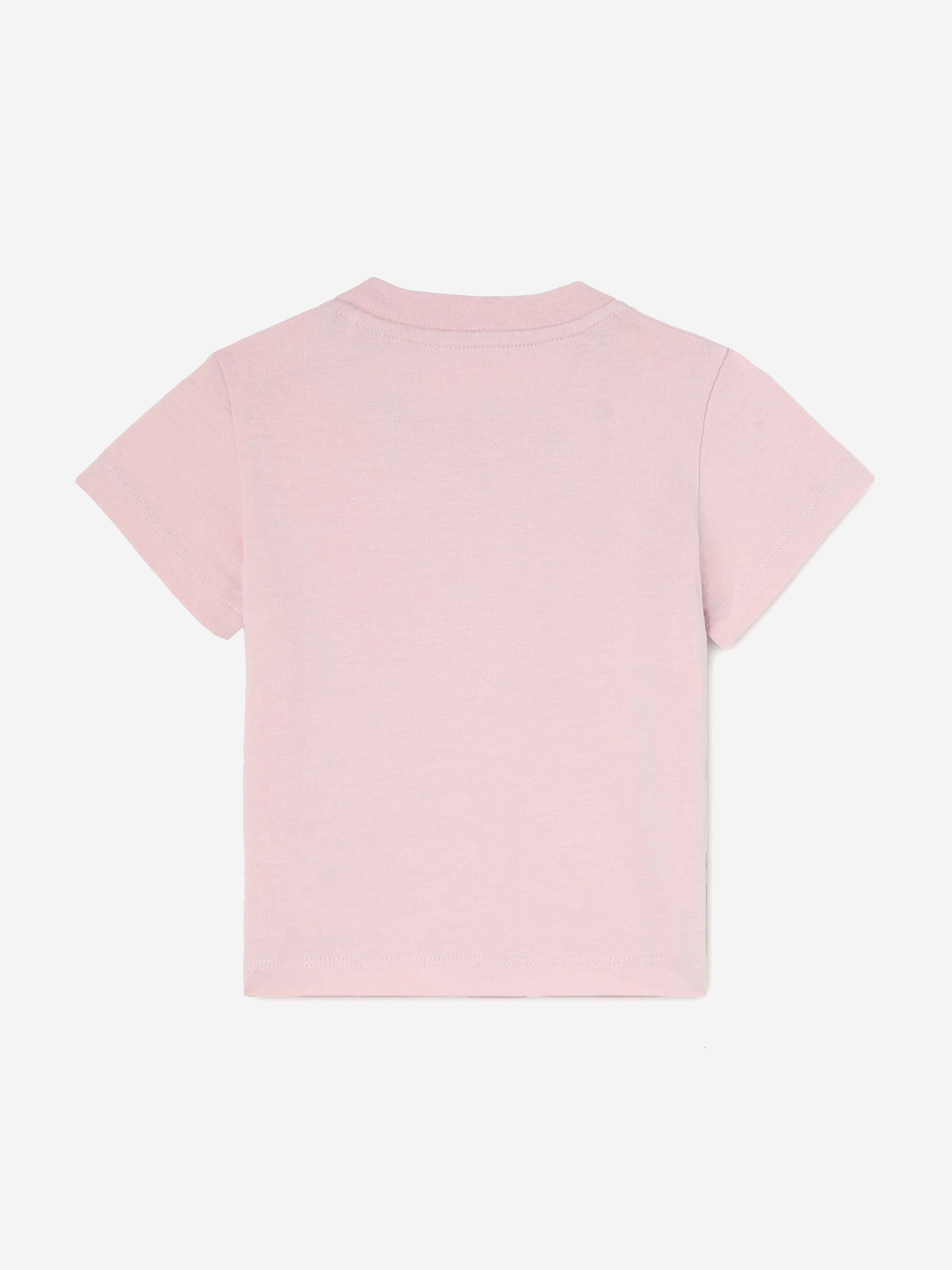 **Palm Logo Pink T-Shirt for Baby Girls - Soft & Comfortable Cotton Tee for Playtime & Everyday Wear**
