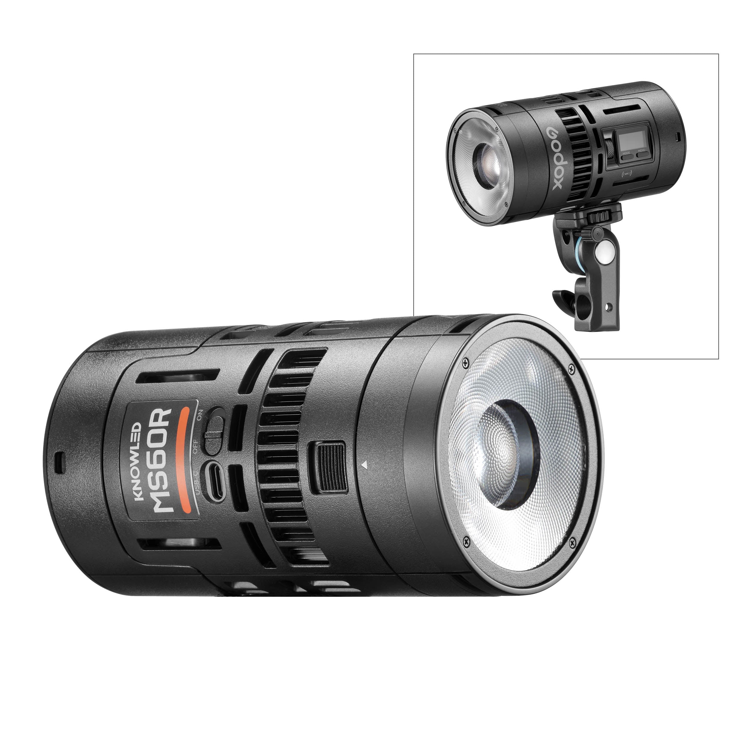 KNOWLED MS60R Super Compact RGB LED Video Light - Dimmable Photography Lighting for YouTube, Vlogging, Studio & Live Streaming