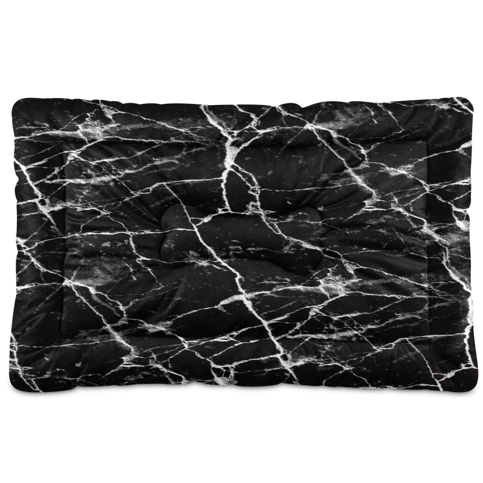 Blueangle Black Marble Texture Dog Bed & Cat Bed - Rectangle Comfortable Pet Bed for Small, Medium & Large Dogs - Ultra Soft Calming Pet Bed 36