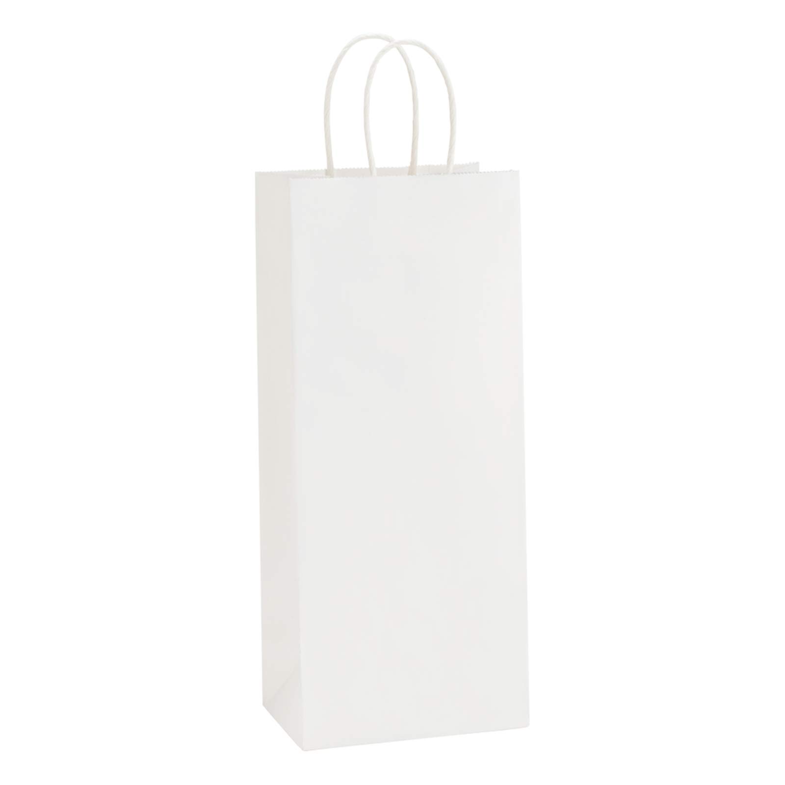 Premium Kraft Paper Wine Bags with Handles - 5.25x3.25x13 Inches (50 Pack) | Eco-Friendly Gift Bags for Retail, Parties & Special Occasions | Perfect for Weddings, Baby Showers & Corporate Events
