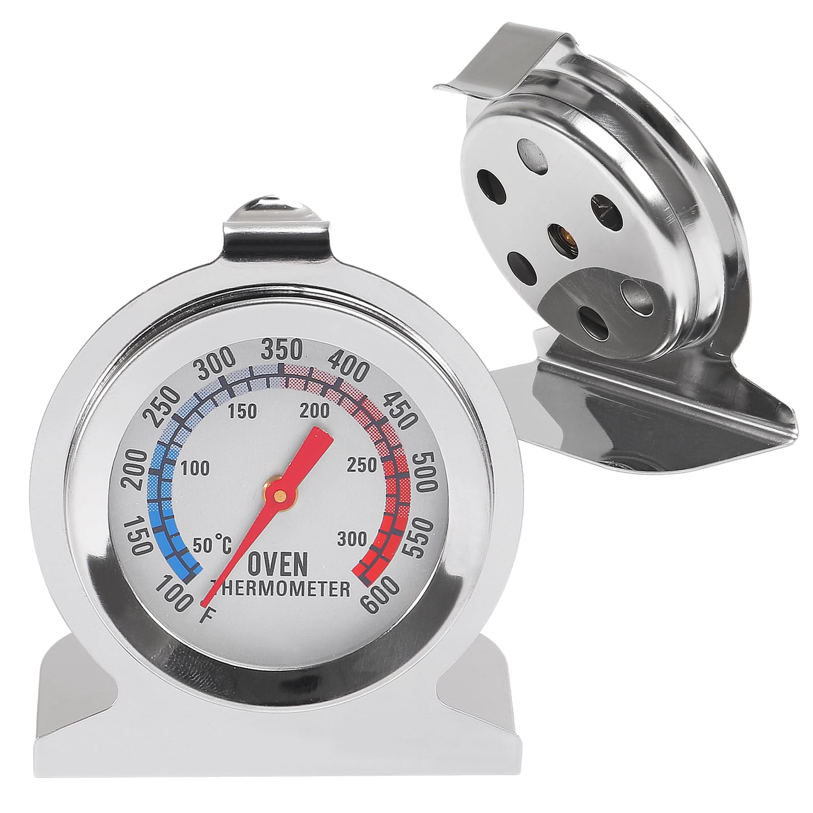 12Pcs Stainless Steel Oven Thermometer 100-600°F/50-300°C - High Accuracy Cooking Thermometer for Baking, Grilling, Frying & BBQ - Perfect for Kitchen, Oven, Grill & Outdoor Cooking