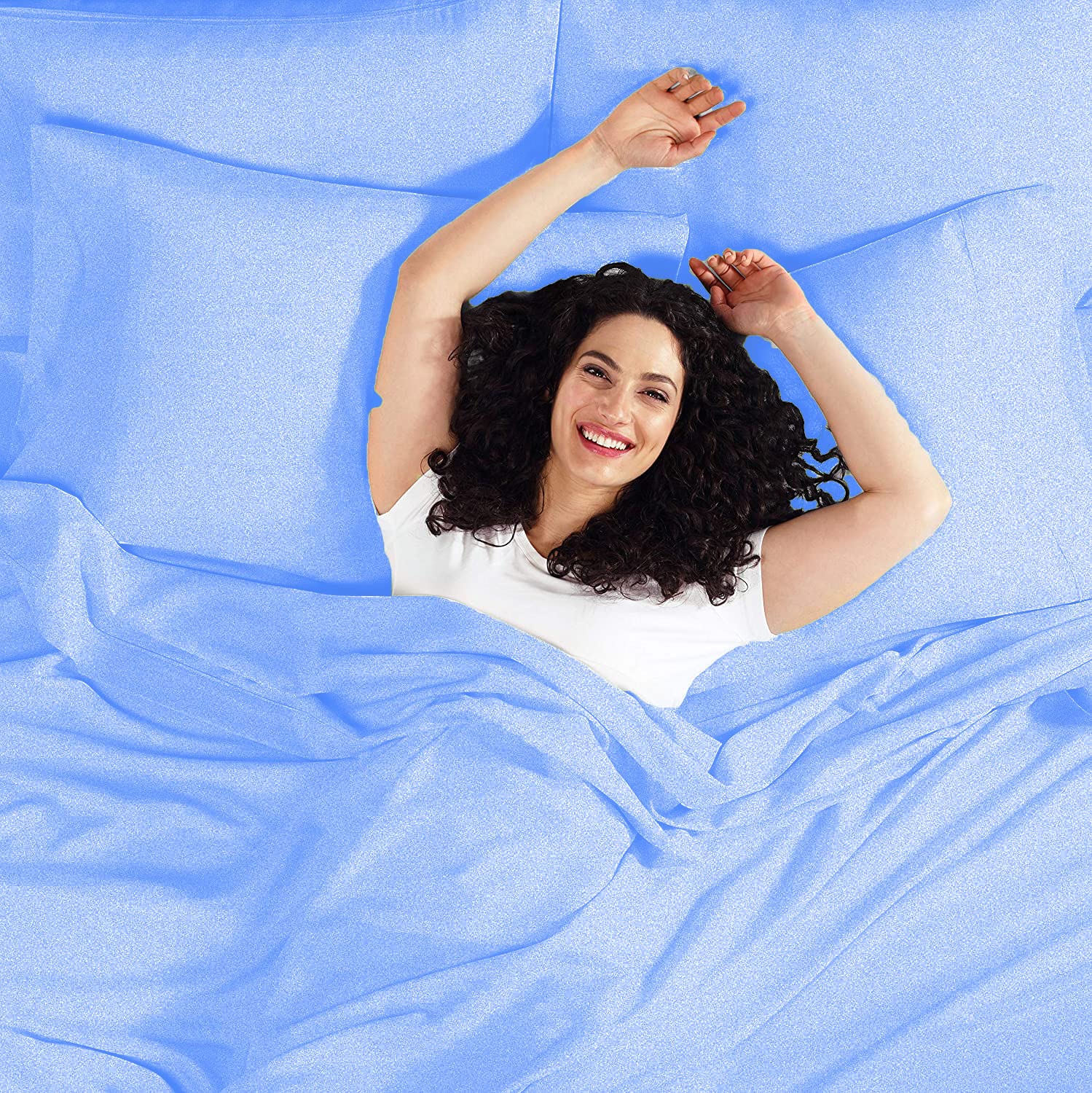 Luxury 100% Cotton 800 Thread Count Bed Sheet Set - 7 Piece Premium Bedding (Twin Size, Light Blue) with 15