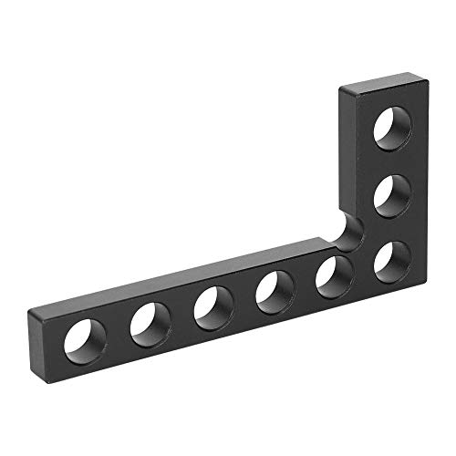 Premium Black Woodworking Right Angle Ruler - 100MM Precision Positioning Square for Carpentry, DIY Projects & Wood Measurement | Perfect for Furniture Making, Cabinet Installation & Crafting