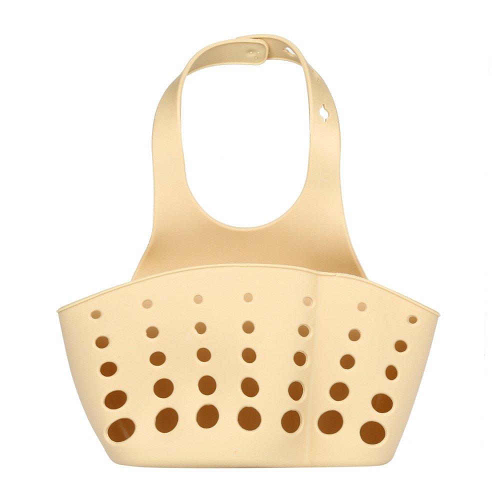 Youngnet Hanging Sink Organizer Bag - Portable Steel Dish Drying Rack for Kitchen, Bathroom & Bar Storage (Khaki, One Size) - Perfect for Small Spaces, RV Living & Countertop Organization