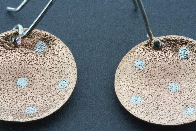 Stylish Copper & Silver Orbit Earrings for Women - Trendy Boho Hoop Earrings for Everyday Wear & Special Occasions