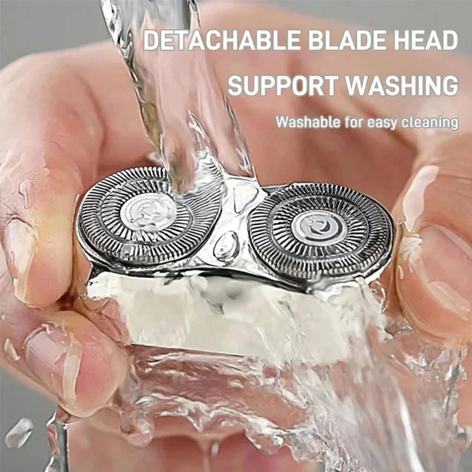 Jacooba Mini Dual-Head Electric Shaver for Men - USB Rechargeable, Waterproof, Portable Travel Shaver - Compact & Lightweight Design - Perfect for Business Trips, Gym Bags & On-the-Go Grooming (Blue)