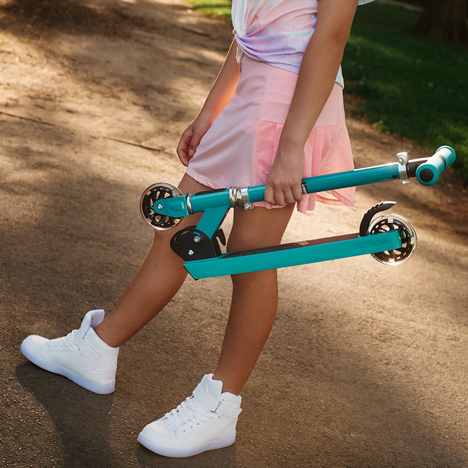 Jupiter Kick Scooter with LED Lights - Lightweight Aluminum Folding Scooter for Adults & Teens - Perfect for Commuting, Urban Travel & Fun Rides