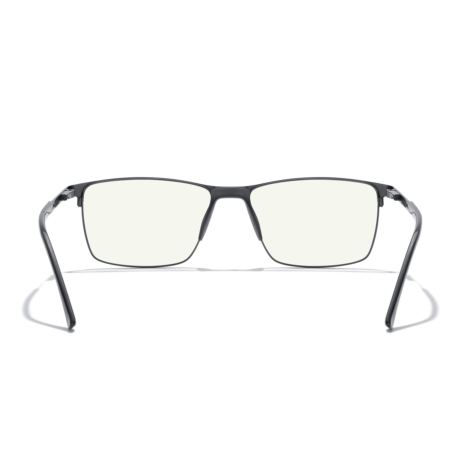 Blue Light Blocking Glasses for Men - Anti Eye Strain Reading Glasses with Metal Frame & Spring Hinge | Computer Glasses, Gaming Glasses, Office Work & Nighttime Reading Eyewear