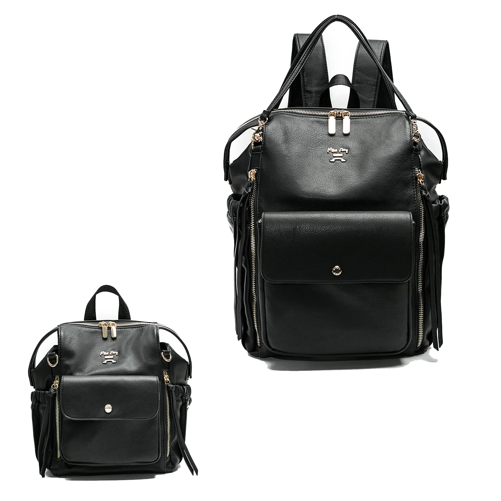 Miss Fong Diaper Bag Backpack - Large & Mini Baby Bag with Built-in Organizer Pockets | Perfect for Travel, Daycare & On-the-Go Parents