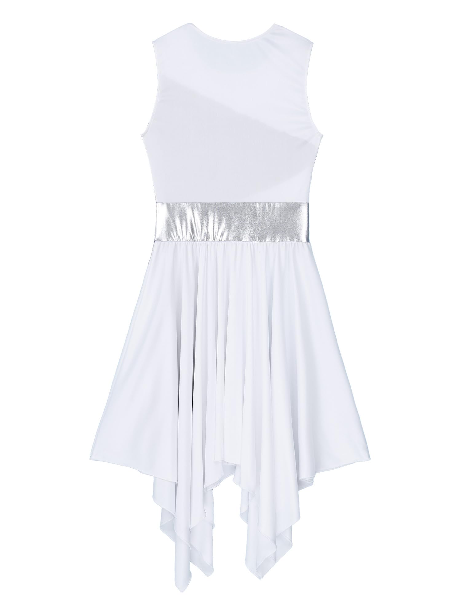 SEO-Optimized Liturgical Sleeveless Praise Dance Tunic for Women - Cut Out Lyrical Worship Overlay Dance Costume for Church Performances and Worship Events