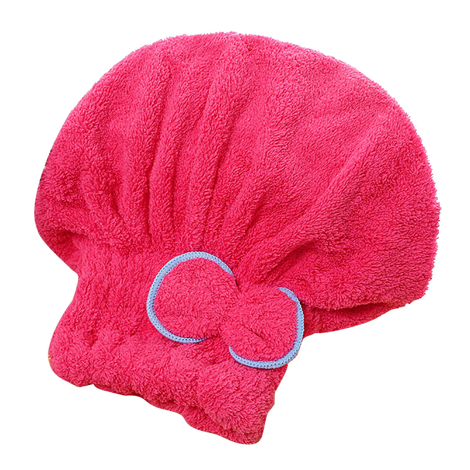 Sunlucky Microfiber Hair Towel Wrap with Bow - Super Absorbent Quick Dry Hair Turban for Women - Soft Shower Cap for Wet, Long, Curly & Thick Hair (Hot Pink) - Perfect for Post-Shower, Salon & Travel Use