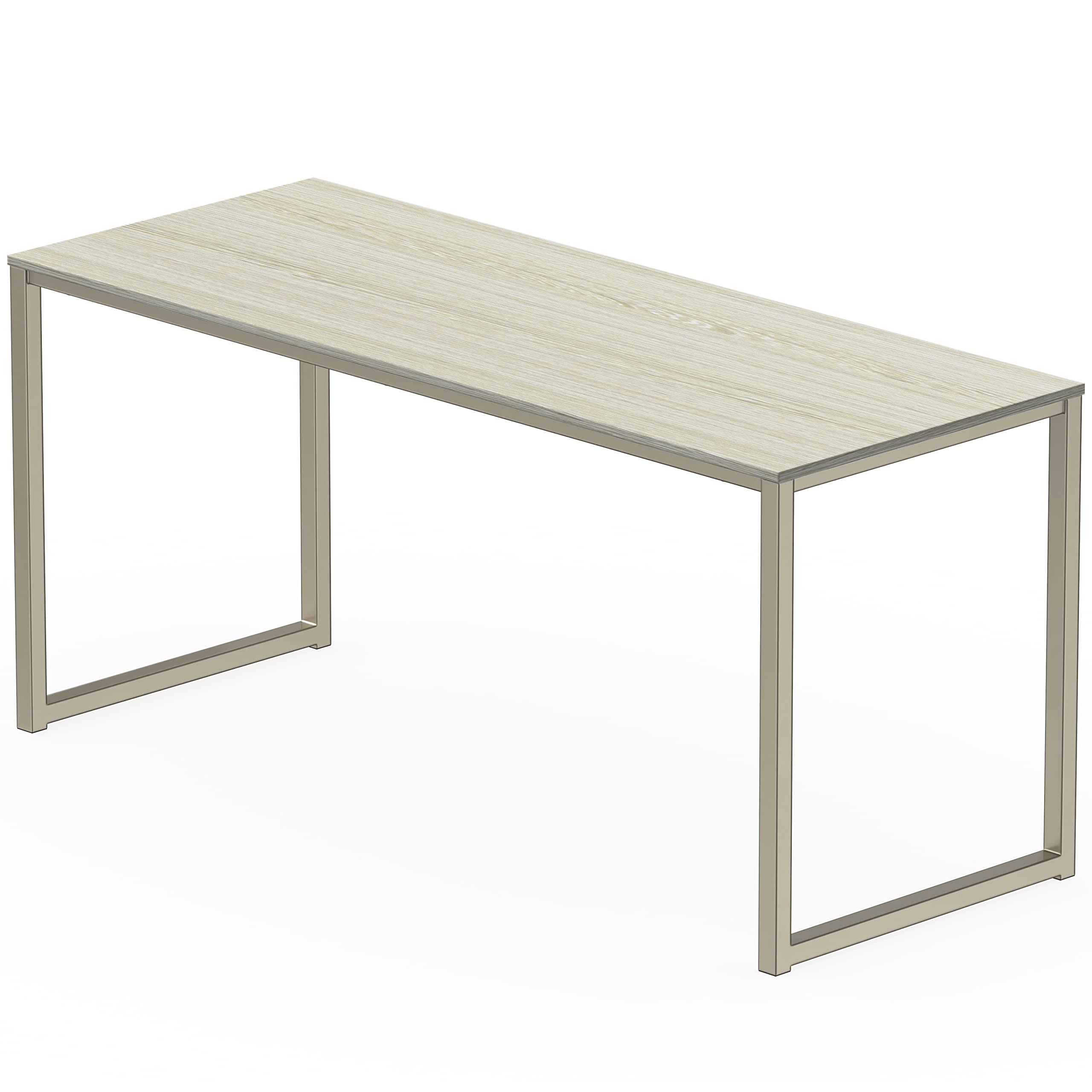 SHW Mission 55-Inch Home Office Computer Desk, Maple Finish - Spacious Workstation for Remote Work, Gaming & Study | Perfect for Small Spaces & Home Offices