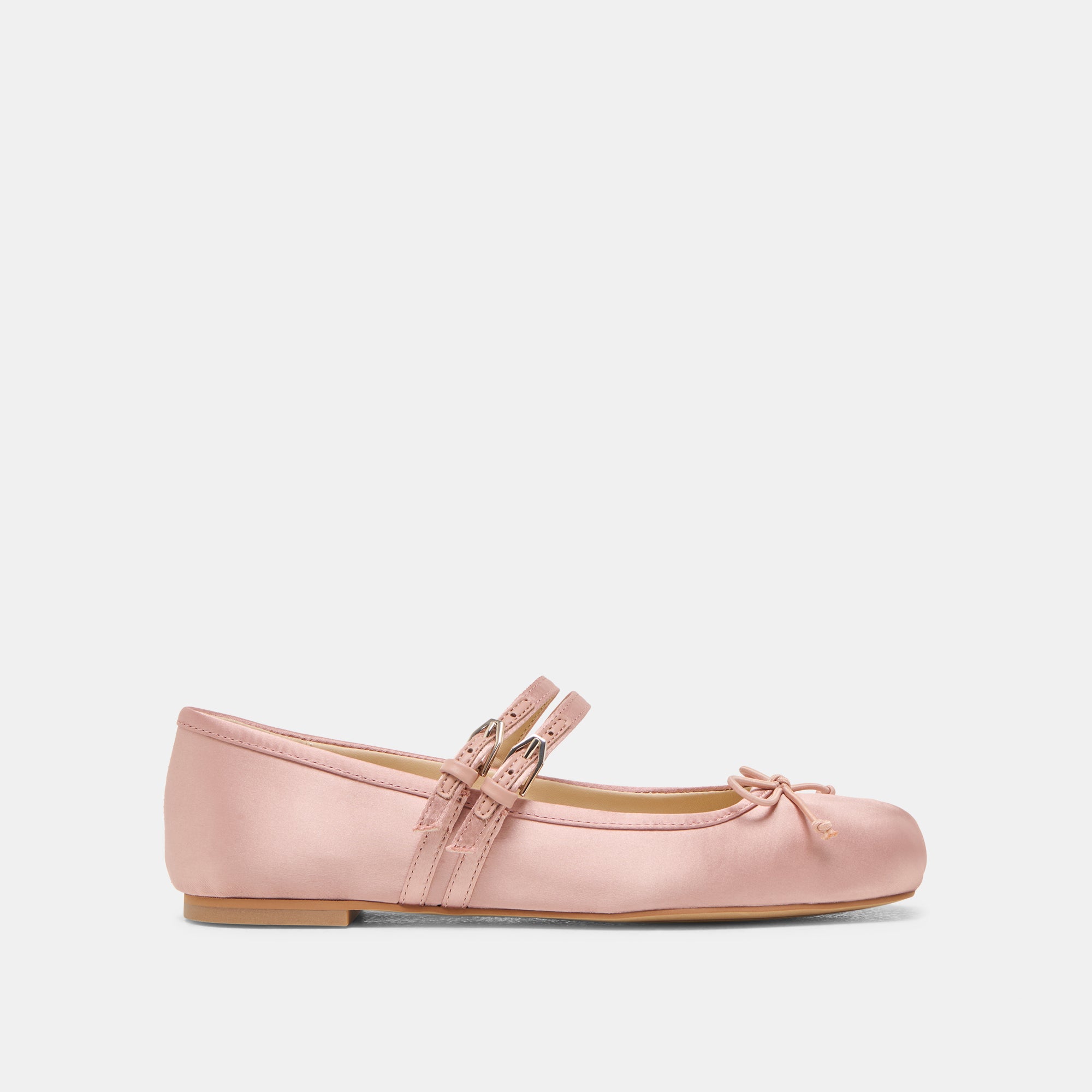 GIBSEN Women's Ballet Flats - Blush Satin Pointed Toe Slip-On Shoes for Comfort & Style | Perfect for Work, Weddings & Casual Outfits