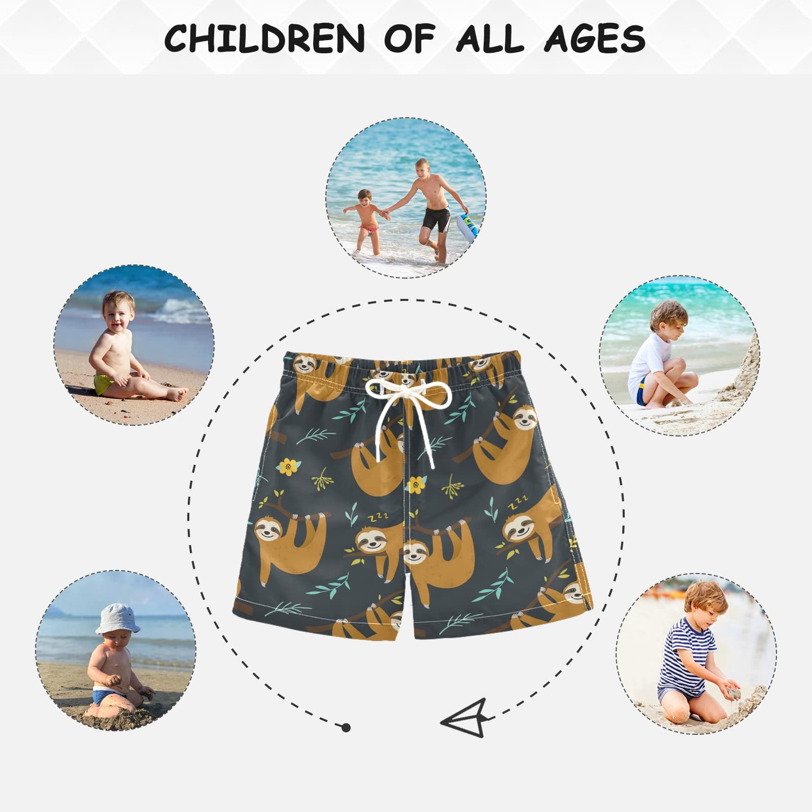 **Boys Swim Trunks for Kids 2-14 Years - Quick Dry Swim Shorts, UPF 50+ Sun Protection, Beach & Pool Swimwear for Boys - Perfect for Swimming, Surfing, and Summer Water Activities**