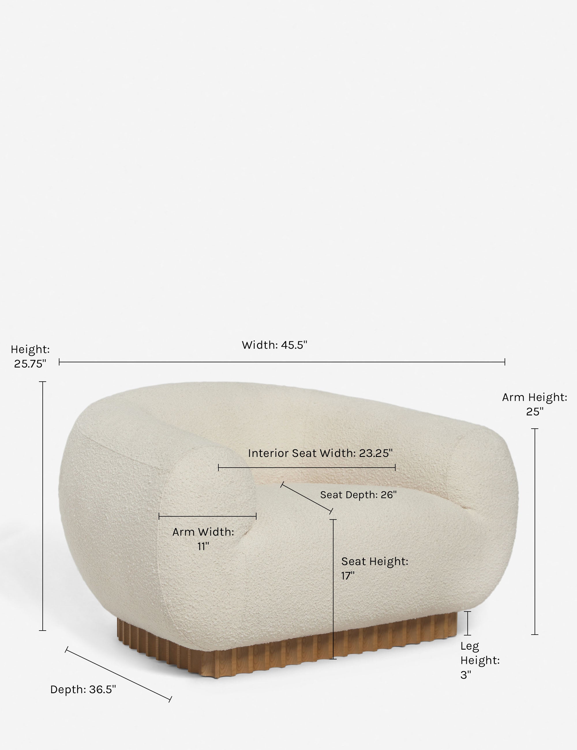 Sarah Sherman Samuel Billow Lounge Chair - Modern Comfortable Accent Chair for Living Room, Bedroom & Office - Perfect for Relaxing, Reading & Lounging