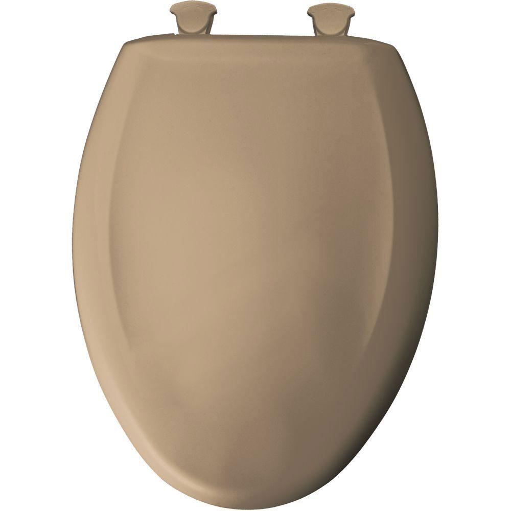 Bemis Slow Close Elongated Toilet Seat with STA-TITE Hinge - Mexican Sand 496451 | Durable, Quiet & Secure Fit for Bathroom, Home & Commercial Use