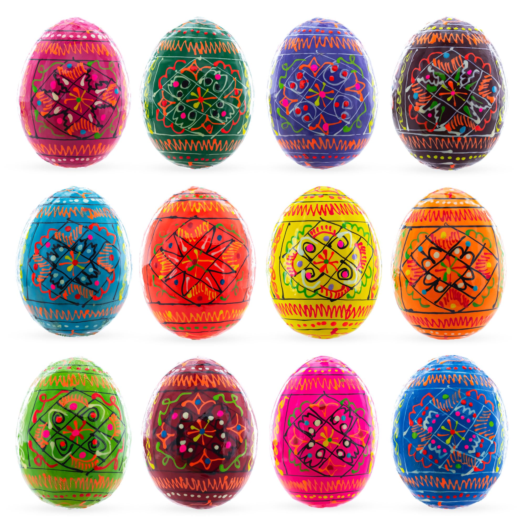 A Tale of Tradition and Beauty: The Geometric Wooden Ukrainian Easter Eggs