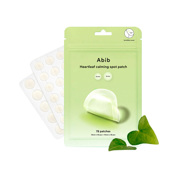 Abib Heartleaf Calming Spot Patch - 78 Count (0.32oz) for Acne Treatment & Skin Soothing | Perfect for Travel, Gym & Overnight Spot Care